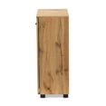 thumbnail image 4 of Baxton Studio Mason Modern and Contemporary Oak Brown Finished Wood 2-Door Storage Cabinet with Glass Doors, 4 of 7