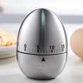 thumbnail image 2 of Cooking Tools Kitchen Timer Stainless Steel Egg 60 Minutes Mechanical Time Clock Counting Cute Kitchen Egg Timer, 2 of 7