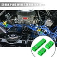 thumbnail image 2 of 4 Set 8mm Car Auto Engine Spark Plug Wire Separator Looms Divider Organizer Clamp Aluminum Alloy Green, 2 of 7