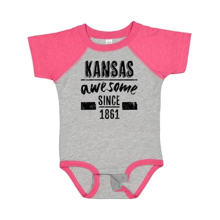 

Inktastic Kansas Awesome Since 1861 Gift Baby Boy or Baby Girl Bodysuit