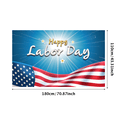 thumbnail image 2 of Colorful Flag Happy Labor Day Banner Polyester Material Patriotic Theme Decorative Design for Holiday Celebration Indoor Event Party Decoration, 2 of 7
