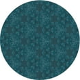 thumbnail image 1 of Ahgly Company Machine Washable Indoor Square Transitional Dark Cyan Green Area Rugs, 3' Square, 1 of 7