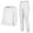 White, variant on Thermal Underwear for Men Set Crewneck Ultra Thin Long Johns Top & Bottom Set