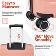 thumbnail image 3 of NiceTravel 3 Piece Luggage Set, Hardshell Suitcase Set with Spinner Wheels TSA Lock Carry on and Checked Luggage, Pink, 3 of 6