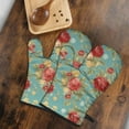thumbnail image 5 of Cute Oven Mitts,Pioneer Flower Floral Print Pattern Oven Mitt 2-Pack Set,Kitchen Gloves for Oven,Heat Resistant Oven Mitts 7.7"x12", 5 of 7