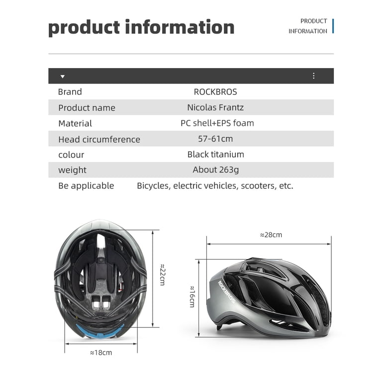 ROCKBROS Bicycle Helmet Men Women Cycling Helmet Road Bike Helmet 58-62 cm Adjustable City Helmet All-Round Helmet Ventilation Unisex Adult ROCKBROS Bicycle Helmet Men Women Cycling Helmet Road Bike Helmet 58-62 cm Adjustable City Helmet All-Round Helmet Ventilation Unisex Adult