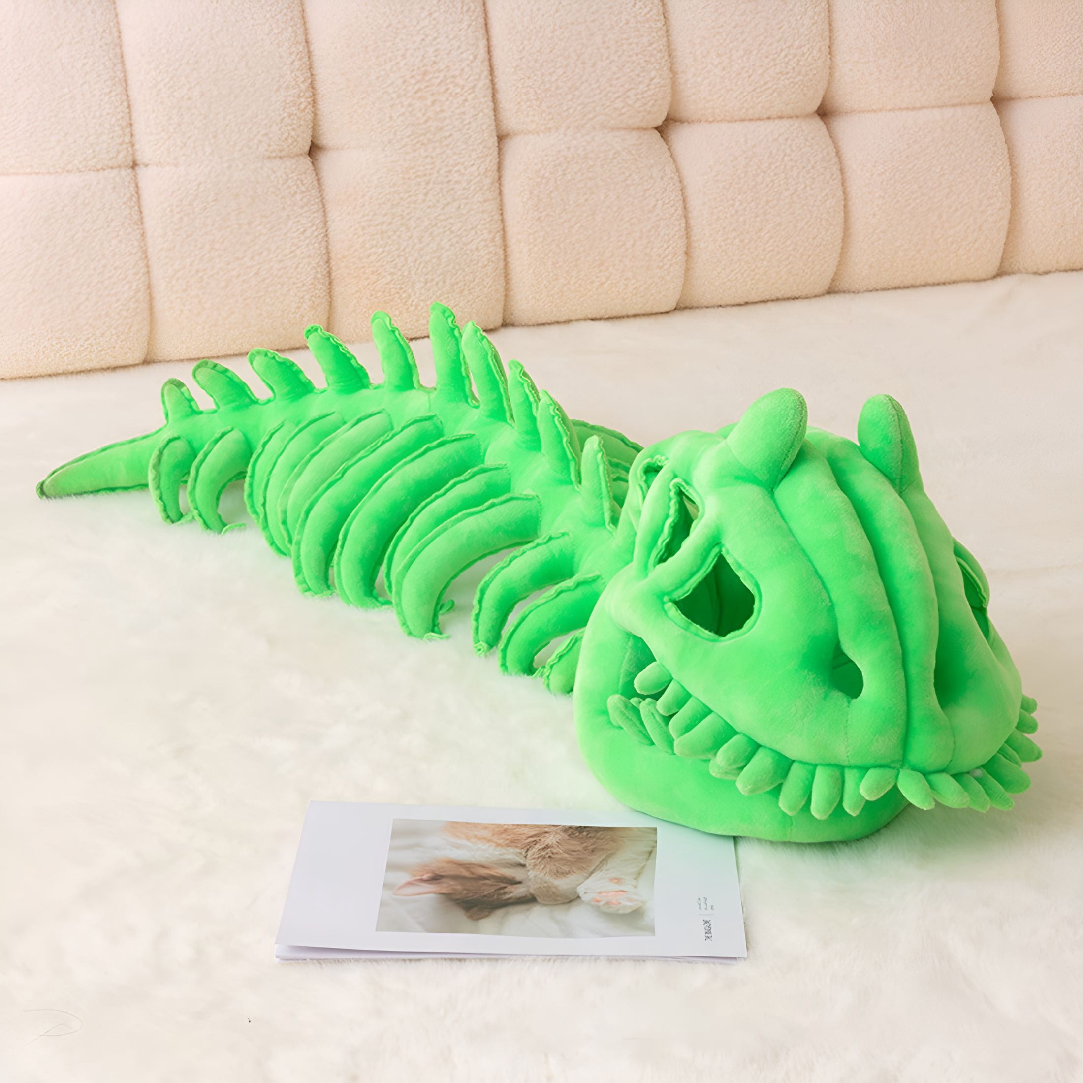 CYFW Weighted Dinosaur Stuffed Animal-Silly Dino Plush Skeleton,Spinosaurus Plush Dino Outfit,Outfit Halloween Fun Dinosaur Skeleton Plush Costume with Spine Extension for Parties