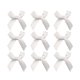 thumbnail image 1 of EeaseMX 100 piezas de 1 cm de lazos hechos a mano para zapatos y sombreros, accesorios colgantes para fiestas, regalos, disfraces (plata), 1 of 7