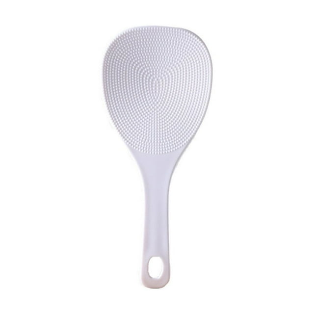 Bwiyojiz 7.5x3.3" Rice Spoon Non Stick Home Use Excellent Quality Plastic Standing Tabletop Convenient Storage Can Be Hung 7.5x3.3inches Kitchenware, Plastic, White, Gifts for Family