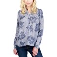 thumbnail image 1 of Camiseta henley de algodón con estampado floral Lucky Brand Azul Pequeña, 1 of 1