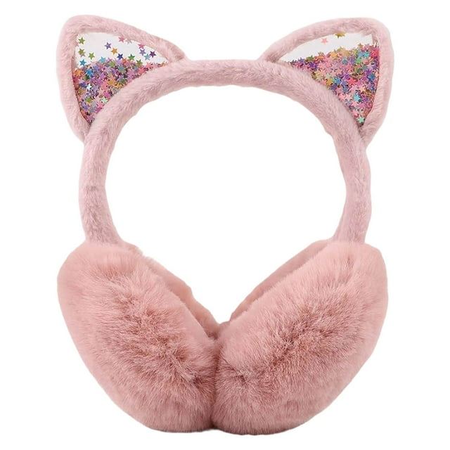 Fgnfyis Cache-Oreilles Pliables d'Hiver Chauds pour Enfants Protection Douce des Oreilles par Temps Froid Rose