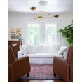 thumbnail image 6 of 3 Light Pendant Mid Century Modern Raw Brass Sputnik chandelier Cylinder light Fixture, 6 of 6