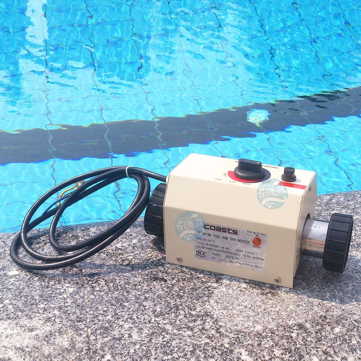 2/3KW Electric Swimming Pool Heater & SPA Bathe Bath Hot Tub Thermostat 220/240V 