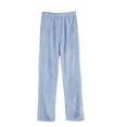 thumbnail image 5 of Women's Winter Flannel Coral Fleece Pants, Outdoor Friendly Strolling Pants, Thickened Warm Sleepwear Bottoms for Lazy Days and Home Comfort, Elastic Waist Lounge Pants Blue L, 5 of 5