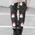thumbnail image 2 of Mingw Women's Christmas Printed Casual Hip Lifting Yoga Pants Leggings Stretch Pants Training Leggings Pants,Multicolor,XL, 2 of 5