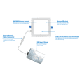 thumbnail image 4 of DLE6 Series 6 in. Square Nickel Flat Panel LED Downlight in 2700K, 4 of 11