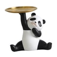 thumbnail image 3 of Estatua de panda con bandeja, figura de resina, regalo de inauguración de la casa, obra de arte, adorno de escritorio, linda escultura de panda para Bandeja de panda, 3 of 8