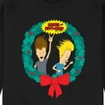 thumbnail image 3 of Beavis & Butthead - Rockin Wreath - Men's Crew Neck Fleece Pullover, 3 of 5