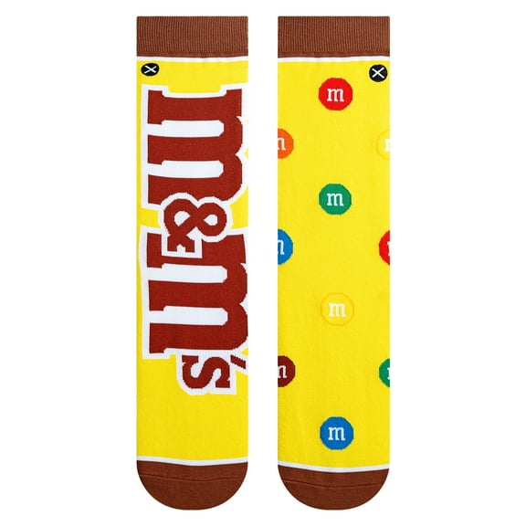 Peanut M&M Split Yellow Men's Crew Socks