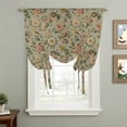 thumbnail image 2 of Vintage Spring Floral Tie Up Curtains 45 Inches Long, Kitchen Window Curtains Over Sink, Farmhouse Flowers Green Vintage Small Window Curtains Shade Balloon Curtains Valances for Bedroom/Cafe 34"x45", 2 of 8