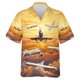 thumbnail image 3 of Camisas gráficas de aviones con estampado completo para hombres, camisa hawaiana de playa informal a la moda con diseño de avión, blusa de solapa de manga corta para hombres de la Fuerza Aérea, 3 of 5