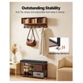 thumbnail image 6 of Coat Rack with Shoe Storage, 3-in-1 Hall Tree Combo, Rustic Brown, 6 of 9
