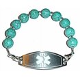 thumbnail image 3 of Stylish Medical Alert Bracelets – Turquoise Beaded Medical ID Replacement Band by Hidden Hollow Beads, 3 of 6