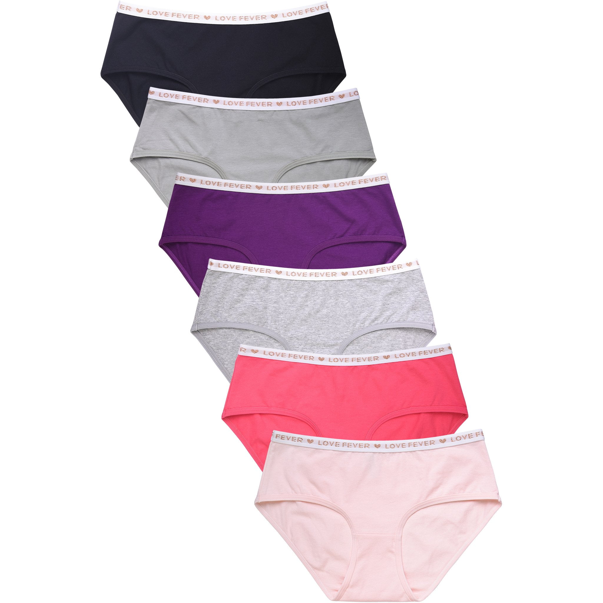 247 Frenzy Women's Essentials Sofra PACK OF 6 Cotton Blend 'Love Fever ...