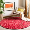 thumbnail image 2 of SAFAVIEH Soho Trinity Floral Wool Area Rug, Red, 6' x 9', 2 of 10