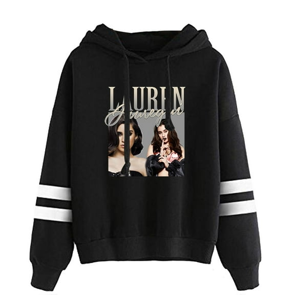Lauren Jauregui Pocketless Hooded Sweatshirt Hip Hop Long Sleeve Fashion Clothes