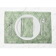 thumbnail image 1 of S4Sassy Green Leaves & Damask Floral Washable Printed Dining Reversible Tablemats With Napkins Set, 1 of 3