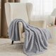 thumbnail image 2 of Light Grey Fleece Blanket for Couch - Super Soft Cozy Blankets for Women, Cute Small Blanket for Girls, 60x80 Inches, 2 of 4