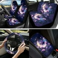 thumbnail image 2 of Yuyamidu Purple Butterfly Car Seat Covers Full Set 13 PCS Rose Moon Auto Steering Wheel Cover Seat Belt Covers Arm Rest Cushion Coasters Wrist Key Ring Automobile Interior Sets, 2 of 6