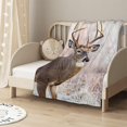 Winter Cold Deer Fleece Blanket Foldrable Throw Blanket Washable Couch