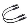 thumbnail image 2 of Cable XLR Suanqi Balanced DMX de 3 pines macho a hembra de 30 cm, paquete de 2, 2 of 6