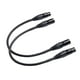 thumbnail image 2 of Cable XLR Suanqi Balanced DMX de 3 pines macho a hembra de 30 cm, paquete de 2, 2 of 6