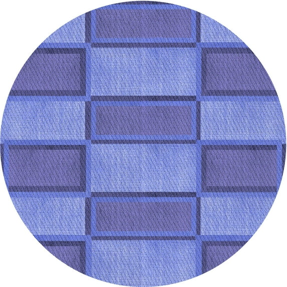 Ahgly Company Indoor Square Patterned Sky Blue Dress Blue Area Rugs, 3' Square