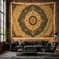 thumbnail image 6 of Intricate Mandala on Aged Parchment, Mystical Boho for Bohemian Decor Lovers, Decorative Wall Art, Housewarming Gift, Tapestry Wall Hanging for Bedroom and Living Room, 6 of 7