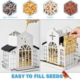 thumbnail image 3 of 5LB Church Metal Hanging Bird Feeder for Outdoors, Weatherproof Suet Feeders for Outside Hanging, Large Bird Feeders Great for Attracting Finch, Woodpecker and More Wild Birds-Blue, 3 of 14