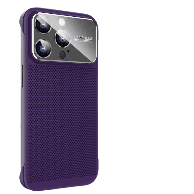 Aplicable a la funda de teléfono magnética con fugas de logotipo sin marco de malla creativa Apple 15 iphone14pro con lente 13 dura