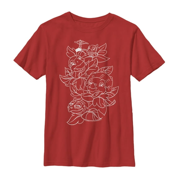 Boy's The Land Before Time Best Friend Outline  Graphic Tee Red Small