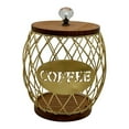 thumbnail image 2 of DOLITY Coffee Pod Holder Black Wire Counter Decor Large Capacity Iron Espresso Capsules Gold, 2 of 9