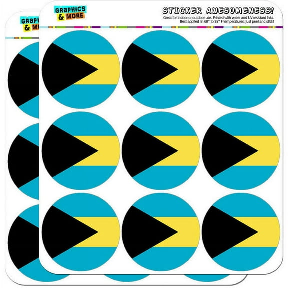 The Bahamas National Country Flag 18 2" Planner Calendar Scrapbooking Crafting Stickers