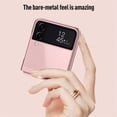 thumbnail image 6 of SaniMore for Samsung Galaxy Z Flip 4 Electroplating Folding Case, Rugged PC High Transparent [Not Yellowing Technology] Full Body Protective Case for Samsung Z Flip 4 Women Men, Blue, 6 of 8