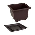 thumbnail image 2 of Training Pots with Tray flower pots Durable Bonsai Training Pots Plant Container Portable Outside for Office Home Living Room Ornament Square Deep S, 2 of 7