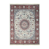 EORC IE493IV8X10 Hand-Knotted Wool/ silk  Rug, 8' x 10', Ivory Area Rug