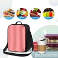 thumbnail image 4 of Lsque Red And White Stripes Lunch Bag Lunch Box for Women Men Reusable Insulated Lunch Tote Bag,Leakproof Thermal Cooler Sack Food Handbags Case High Capacity, 4 of 9
