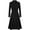 A10903-Black, variant on Women's Winter Warm Wool Dress Overcoat Notch Lapel Single Breasted Coat Elegant Lapel Long Trench Coat Jacket Beige L