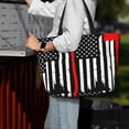 thumbnail image 7 of Balery Firefighters USA Flag Beach Travel Bag - Water-Resistant, Large Capacity Lightweight Tote with 7 Pockets for Women and Men - Perfect for Beach, Pool, Gym, and Travel, 7 of 7