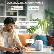 RainPoint Smart Sprinkler Timer 1 Zone Irrigation System for Garden Watering, HTV145B Water Hose Timer and HWG023WRF WI-FI Hub